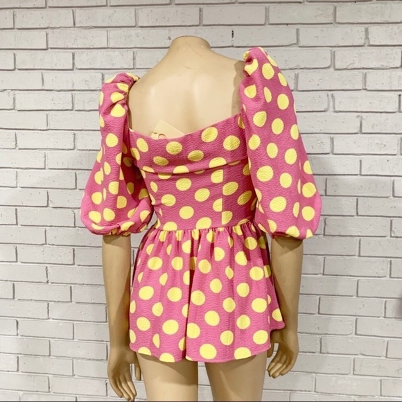 Stine Goya Irene Polka Dot Puff Sleeve Blouse - Picture 2 of 5